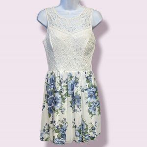 Speechless Dress Skater Fit and Flare Lace Sleeveless Mini Midi Size 3 Small